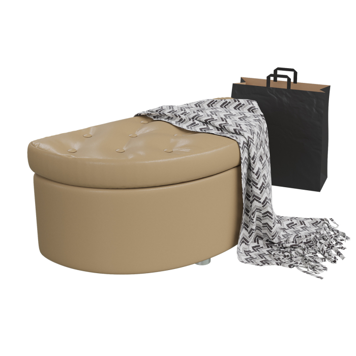 Банкетки, Банкетка в прихожую с нишей Луна искусственная кожа