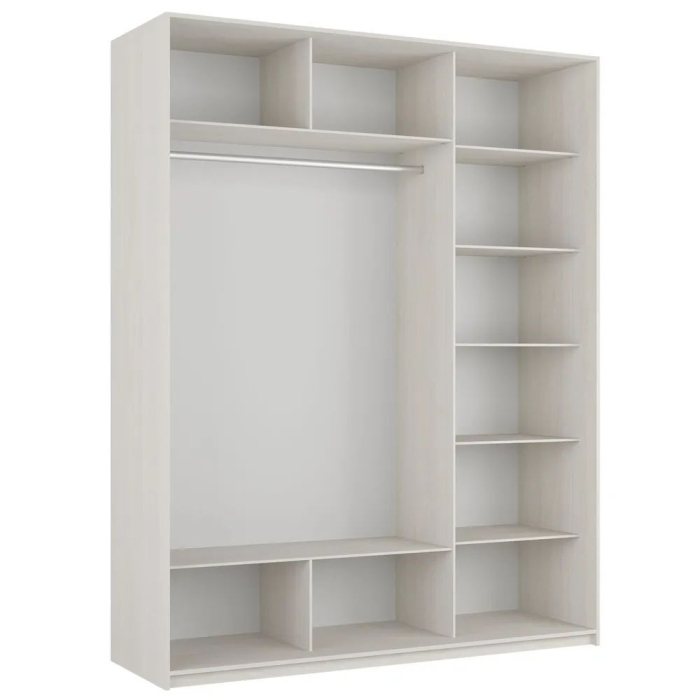 Шкафы-купе 3-х дверные, Шкаф-купе Прайм 3-х дверный Стекла фисташка/ДСП/Доводчики 210х57х230