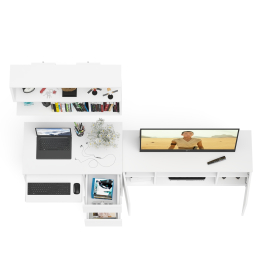 МС-6 стол ящики справа с тумбой Мори 1200-1 и полкой на 900