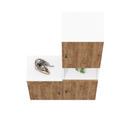 Тумба с выдвижным ящиком и дверкой и пенал с нишей Лидер-8.