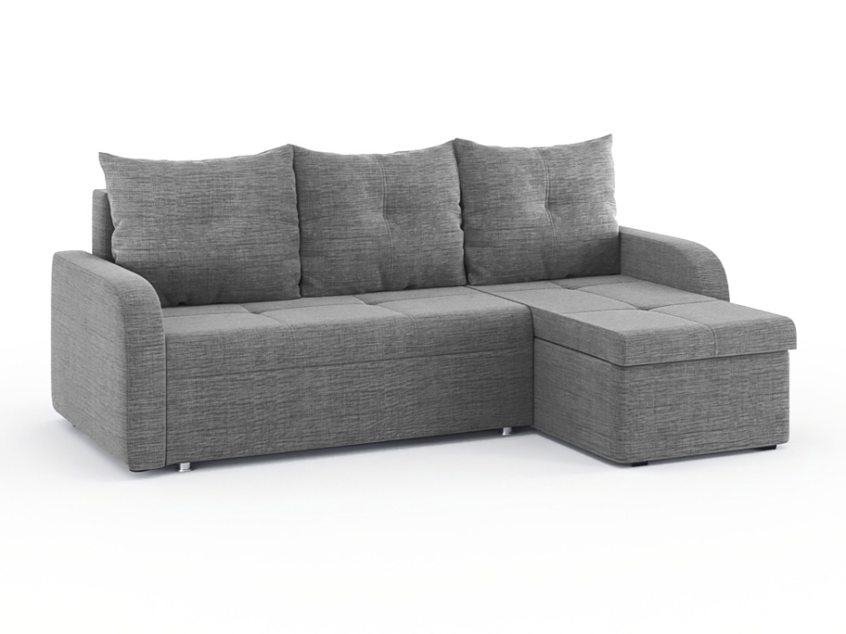 Диваны угловые в гостиную, Диван-кровать угловой Мини Люкс трехсекционная еврокнижка, рогожка