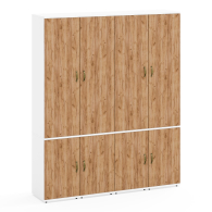 Шкафы распашные, Стенка для четырёх пеналов для хранения вещей или документов для офиса Лидер-8