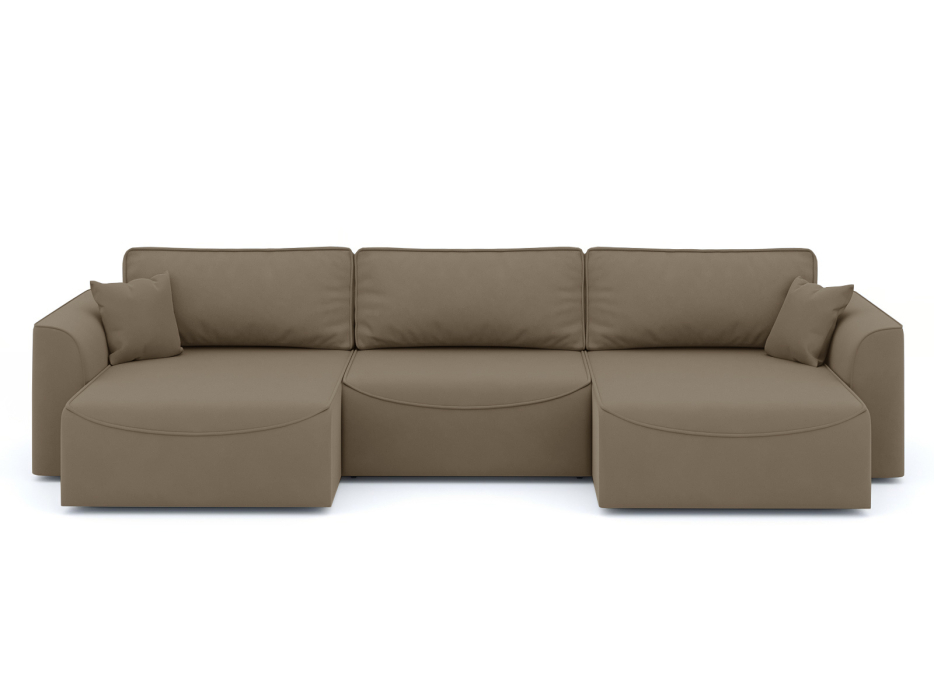 Диваны угловые в гостиную, Диван-кровать П-образный Рафаэль еврокнижка НПБ, велюр