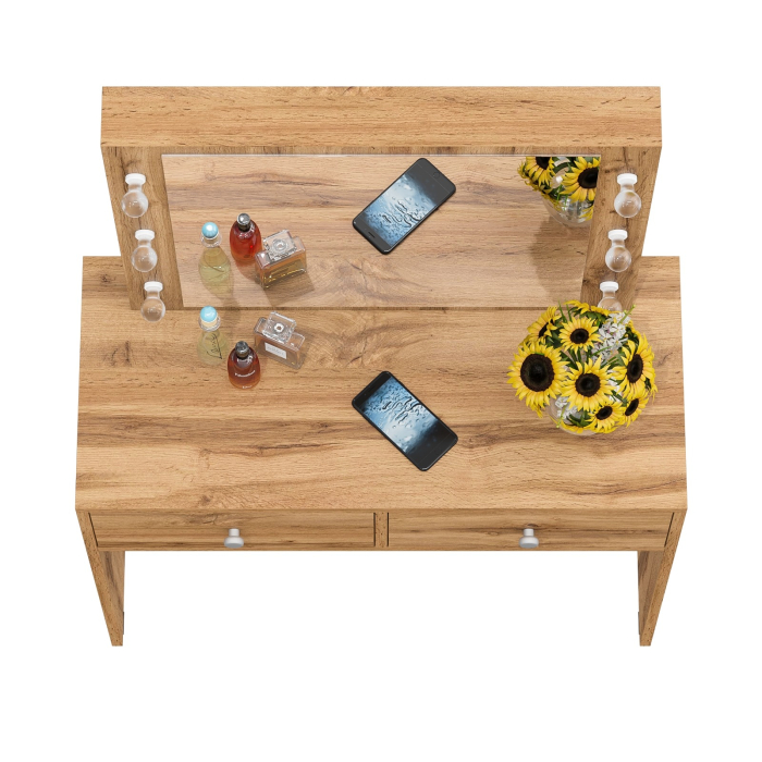 С зеркалом, Стол туалетный с подсветкой СТ-5