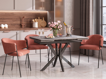 Стол обеденный STOOL GROUP Marmer 120-180/80/76 столешница МДФ16/керамика