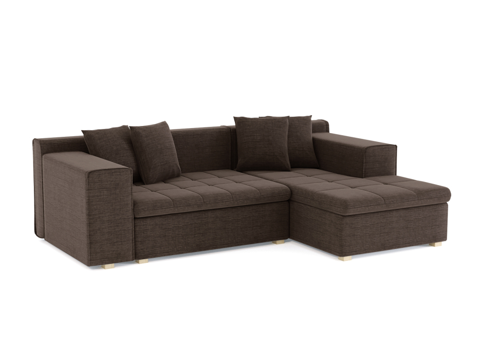 Диваны угловые в гостиную, Диван угловой Чикаго без механизма, рогожка