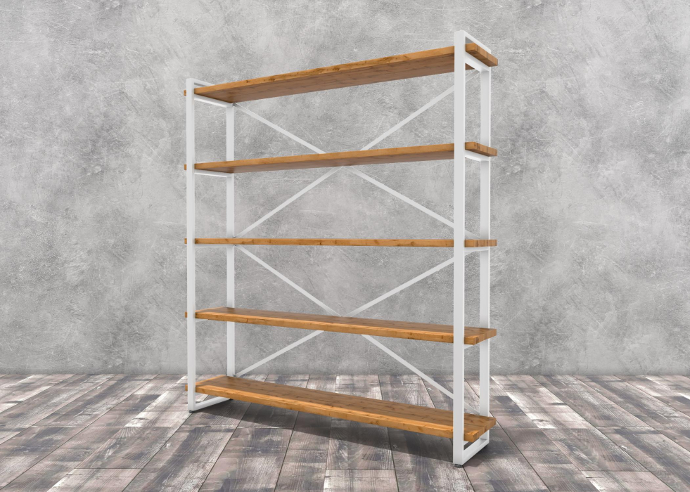 Стеллажи, Стеллаж Айсберг Лофт 160х182-2 белый