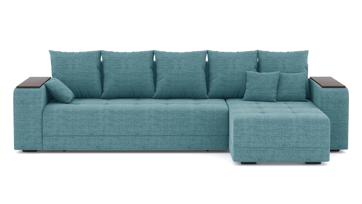 Диваны угловые в гостиную, Диван-кровать угловой Дубай еврокнижка, рогожка