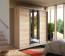 Шкафы-купе, Шкаф-купе Экспресс Медиум (1 зеркало) трио 2400 x 1800 x 600