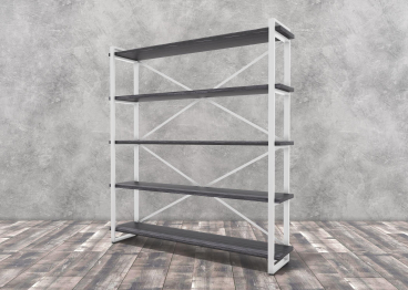 Стеллаж Айсберг Лофт 160х182-2 белый