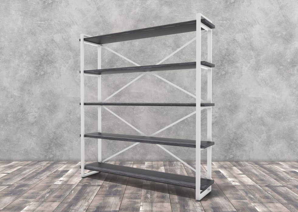 Стеллажи, Стеллаж Айсберг Лофт 160х182-2 белый