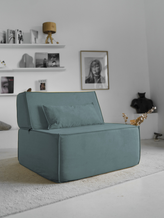 Гостиная, Бескаркасное кресло Клайд,велюр