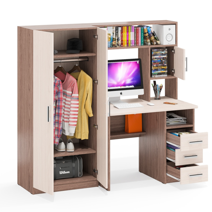 Прямые компьютерные столы, Стол компьютерный со шкафом СК-9