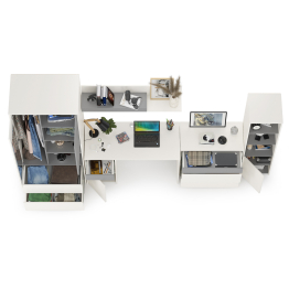 Полный набор мебели в молодёжную комнату Торонто № 01