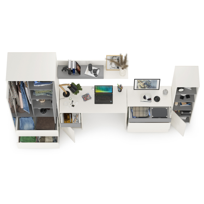 Для девочек, Полный набор мебели в молодёжную комнату Торонто № 01