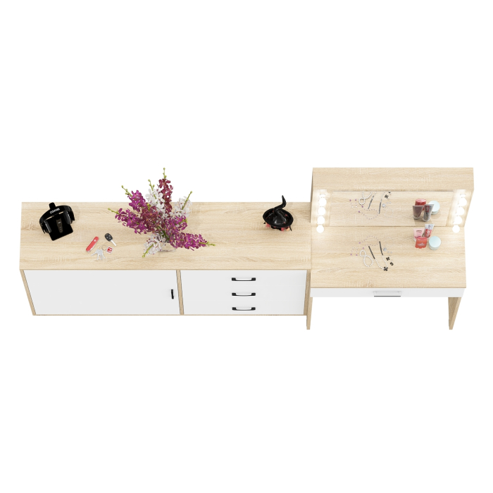 Туалетные столики, Комод ящики и дверка 122-1504 и туалетный столик с подсветкой СТ-4