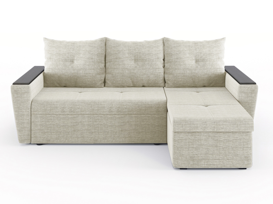 Диваны угловые в гостиную, Диван-кровать угловой Дубай Майами еврокнижка трехсекционная, рогожка