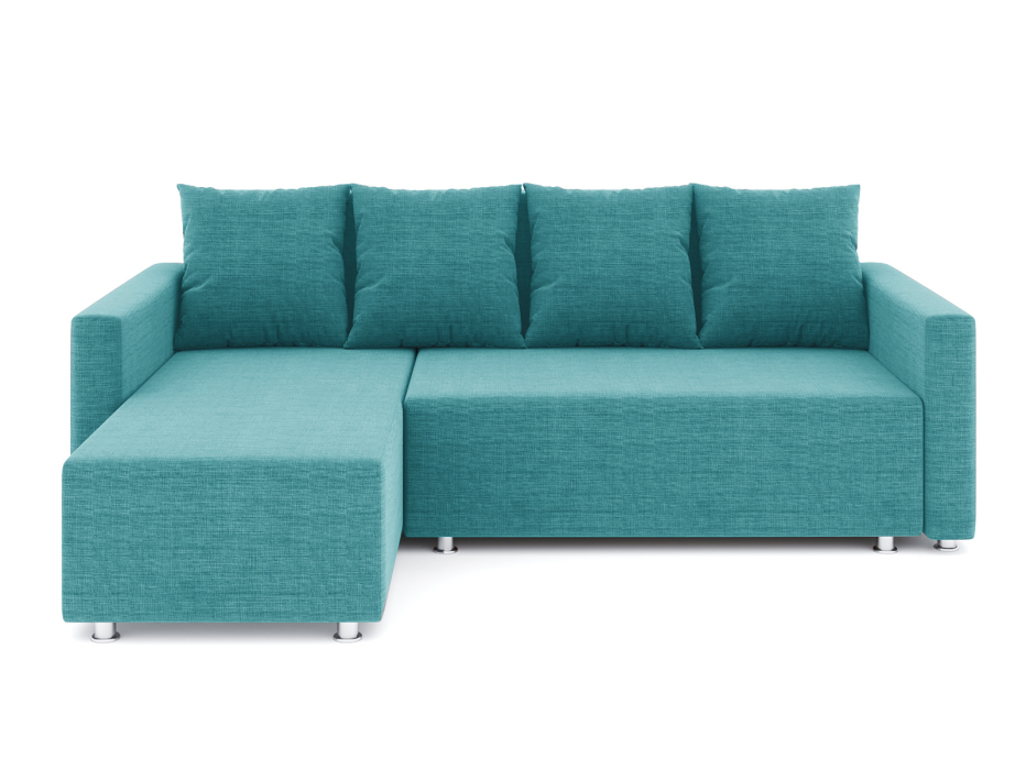 Диваны угловые в гостиную, Диван-кровать угловой Челси еврокнижка, рогожка