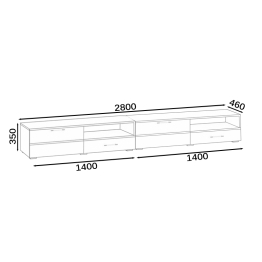 Тумба под ТВ СВК Ларго 2,8 Белый