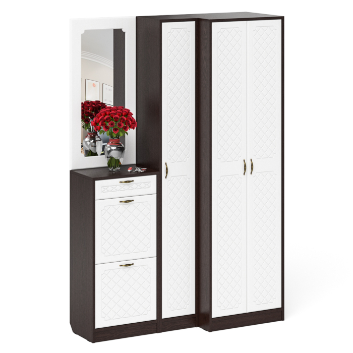 Прихожие, Мебель для прихожей П-6 № 29 МДФ фрезеровка ромб