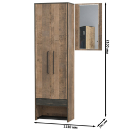 Шкаф для одежды Трувор с зеркалом