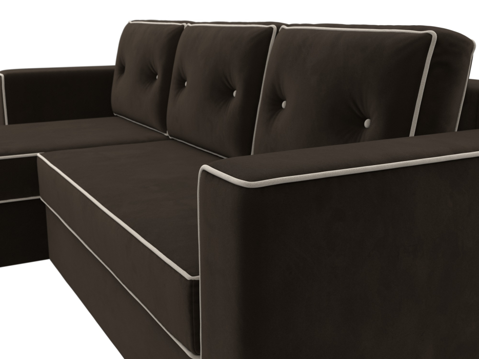 Диваны угловые в гостиную, Угловой диван Принстон левый угол, микровельвет