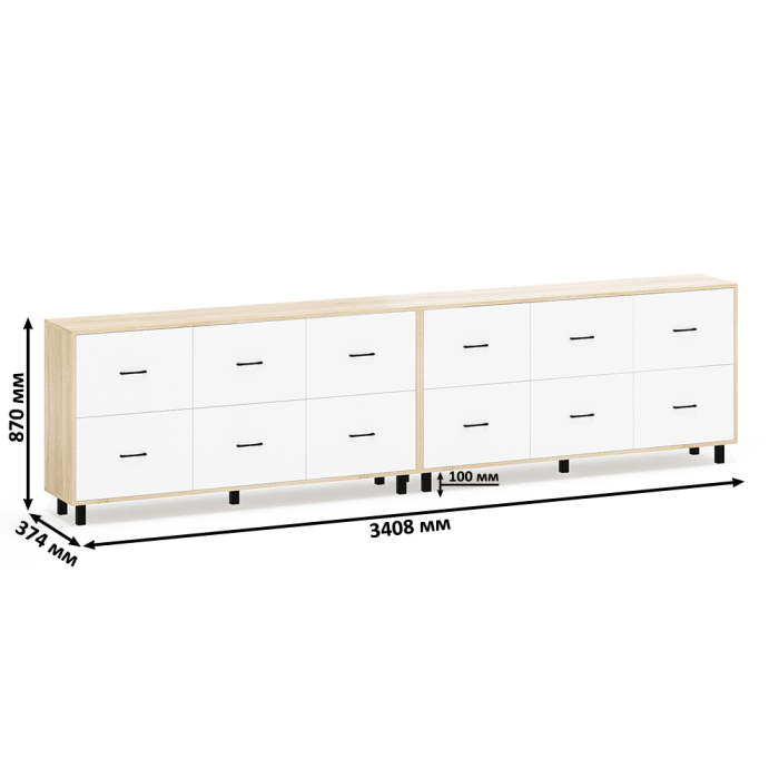 ТВ-тумбы, Два комода в спальню РВК 127-1704