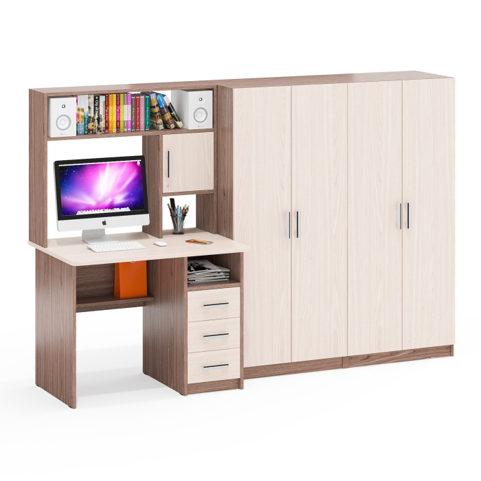 Домашние кабинеты, Стол для компьютера и два шкафа СК-9