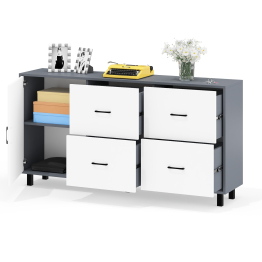 Комод широкий с дверкой и ящиками РВК 125-1704