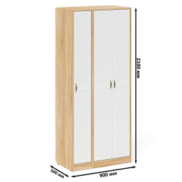 Шкаф-пенал для прихожей П-6-500 фрезеровка ромб