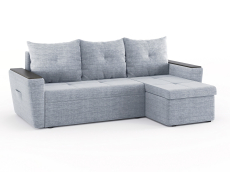 Диваны угловые в гостиную, Диван-кровать угловой Дубай Майами еврокнижка трехсекционная, рогожка Люкс