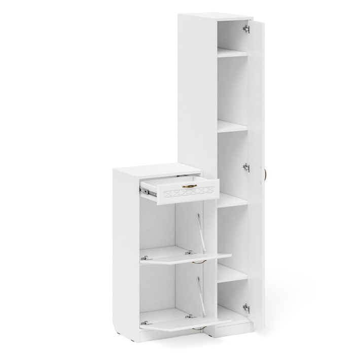 Прихожие, Обувница П-6 с пеналом П-6-500 фрезеровка ромб