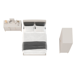 Спальня Афина Сп-04 кровать 1400 с комодом и 2-х дверным шкафом для одежды