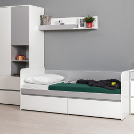 Детская кровать с ящиками Торонто с открытой полкой