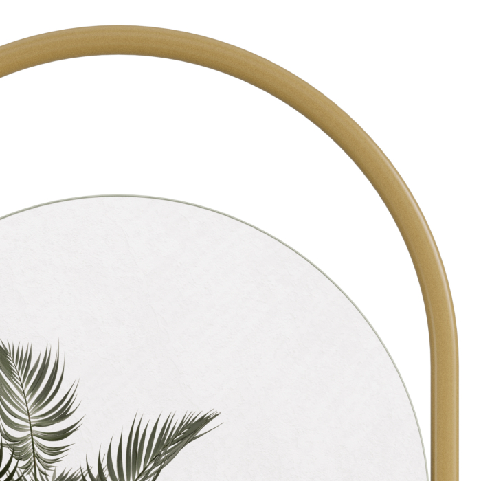 Зеркала в спальню, Дизайнерское настенное зеркало GENGLASS Evelix L в металлической раме