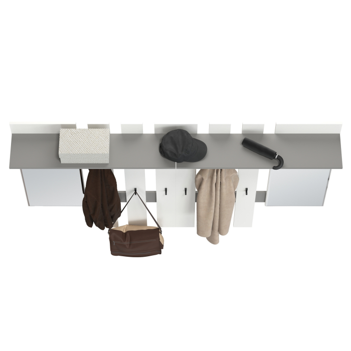 Настенные, Две вешалки для верхней одежды с зеркалом Лира 2-3814