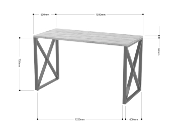 Стол письменный Айсберг Лофт 06 Белый