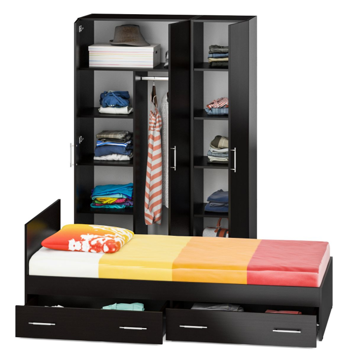 Спальные гарнитуры, Спальный гарнитур № 1 Стандарт с кроватью 900 с ящиками