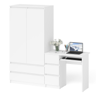 Компьютерные столы, Стол компьютерный с тремя ящиками слева и шкаф-комод МШ900 три ящика и две двери Мори