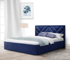 Мягкая кровать, Кровать с мягким изголовьем Сидней 140 с подъемным механизмом, микровелюр