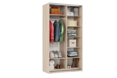 Шкаф-купе Smart 1222 2х дверный (фасады зеркало) профиль серебро