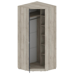 Шкаф Лежер ШК-3121, дуб серый, холст сапфировый