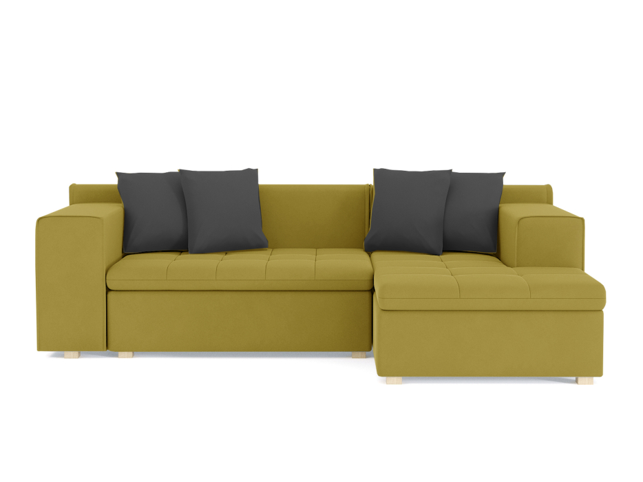 Диваны угловые в гостиную, Диван угловой Чикаго без механизма, велюр