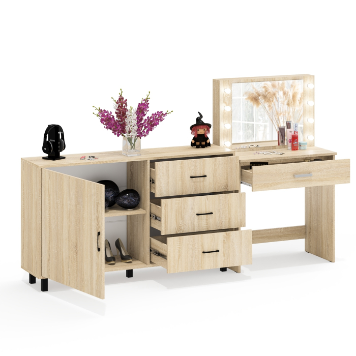 Туалетные столики, Комод ящики и дверка 122-1504 и туалетный столик с подсветкой СТ-4