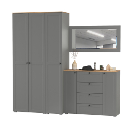 Набор мебели в прихожую Остин с зеркалом № 38