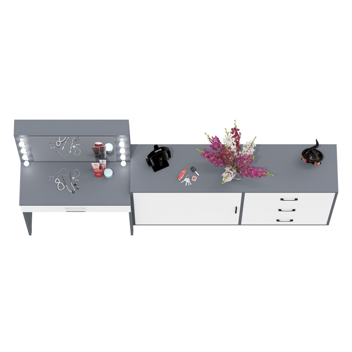 Туалетные столики, Комод ящики и дверка 122-1504 и туалетный столик с подсветкой СТ-4