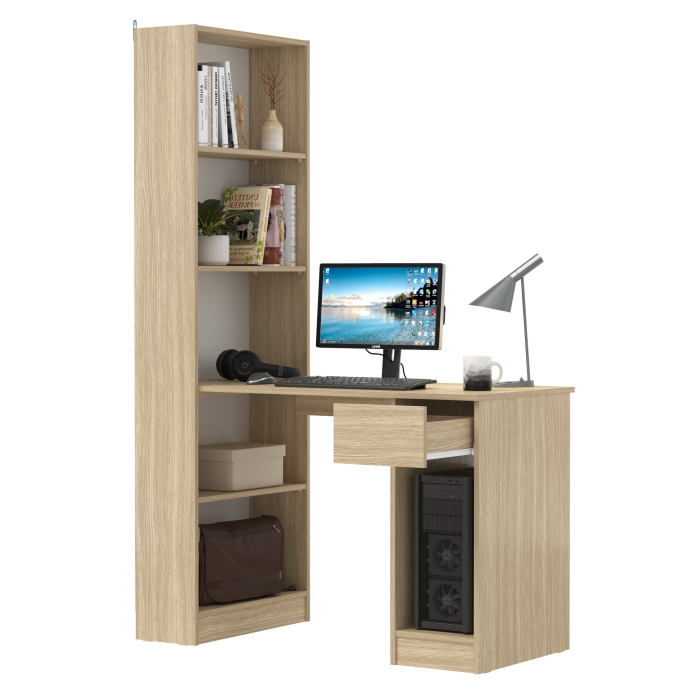 Прямые компьютерные столы, Компьютерный стол со стеллажом открытым Лайт 10.01