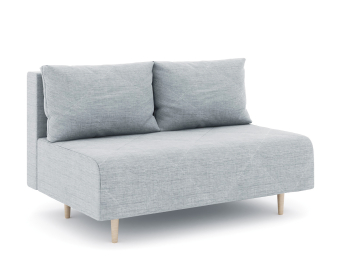 Диван прямой нераскладной Милли мини 2-х  местный без подлокотников, рогожка Люкс