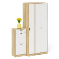 Прихожие, Тумба для обуви две секции в прихожую П-6-500 с пеналом и шкафом фрезеровка прованс