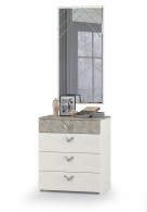 Комоды, Комод с зеркалом Амели 13.106+Зерк шёлковый камень/бетон чикаго беж